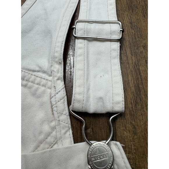 Vintage 90s Disney Mickey Unlimited Jerry Leigh White Bib Overall Shorts Embroid - Picture 6 of 8